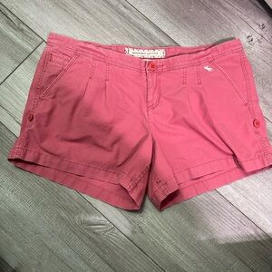 Abercrombie & Fitch Low Rise Women's Coral Shorts